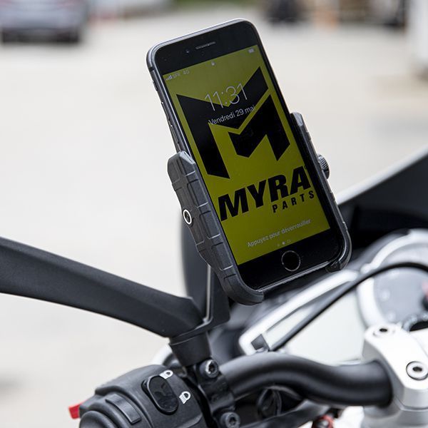 Support pour smartphone à induction au niveau du guidon universel - Myra